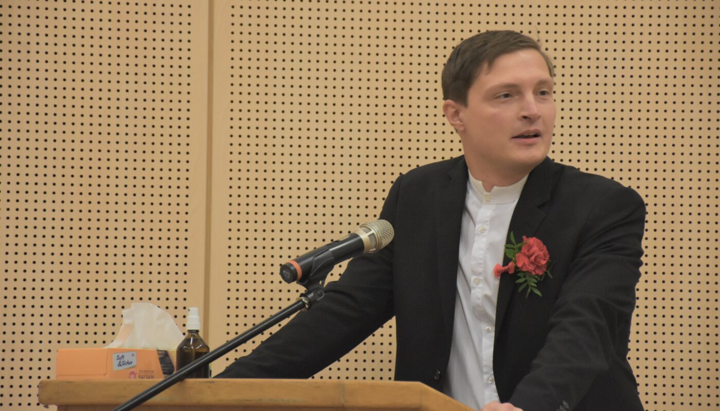 Michael Trinko bei der ersten Sitzung der Bezirksvertretung