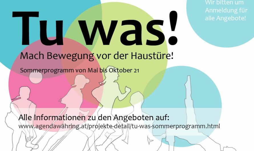 Agenda Währing: Im Sommer gemeinsam fit bleiben