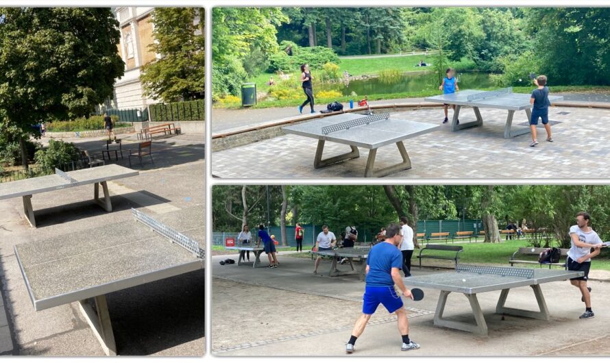 Vier neue Tischtennistische in Währing