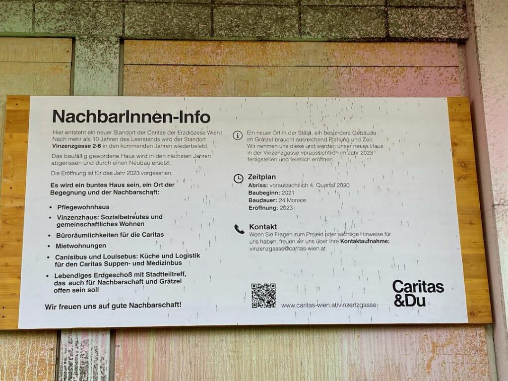 Haus der Barmherzigkeit Infotafel