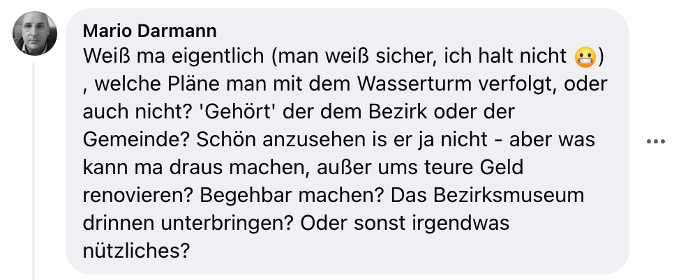 Ihre Frage Währinger Wasserturm