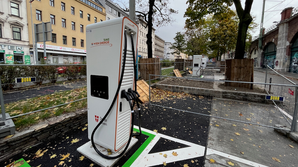 Schnellladestation am Währinger Gürtel
