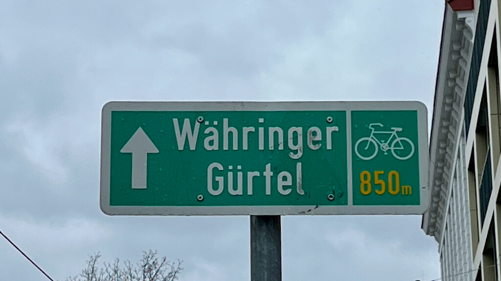 Radwegbeschilderung Währing
