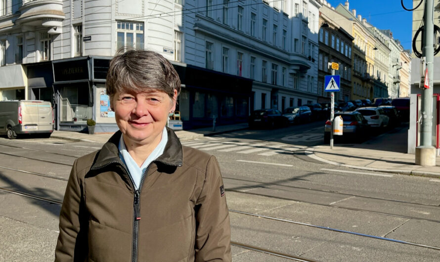 Neue Bodenschwelle in der Türkenschanzstraße beim Aumannplatz
