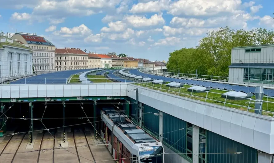 Solarkraftwerk bei U-Bahn-Station Michelbeuern-AKH